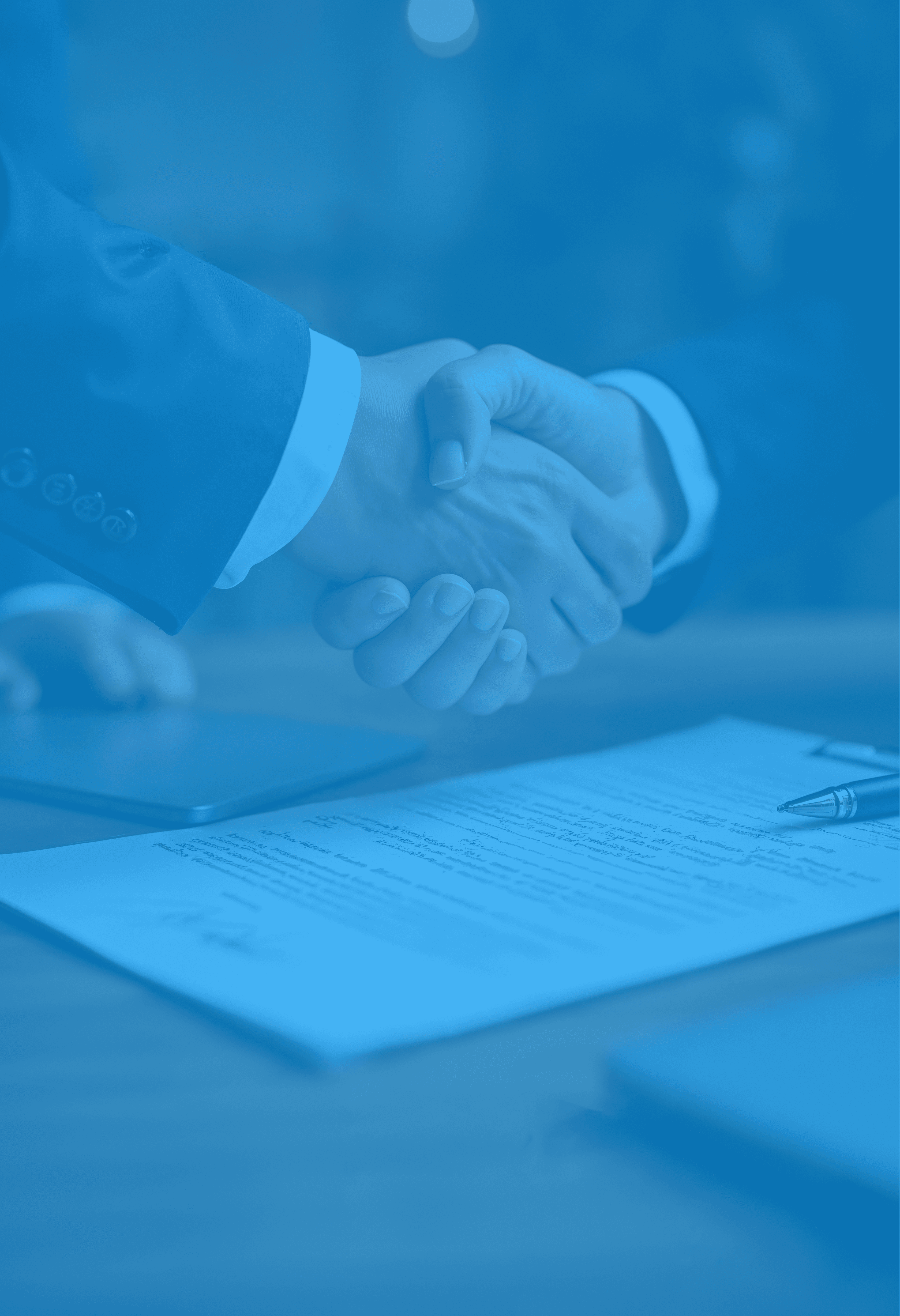 Aperto de mão de negócio